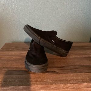 Vans Black Slip On - sz 6.5M/8W